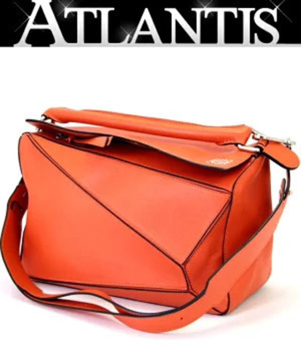 Loewe Puzzle Bag leather orange